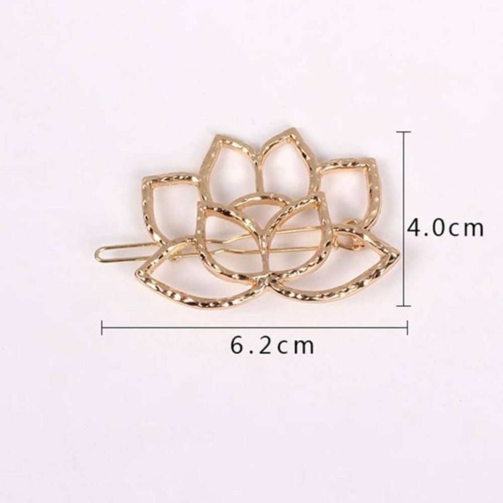 NWOT Gold Lotus Hair Pin - Picture 11 of 12